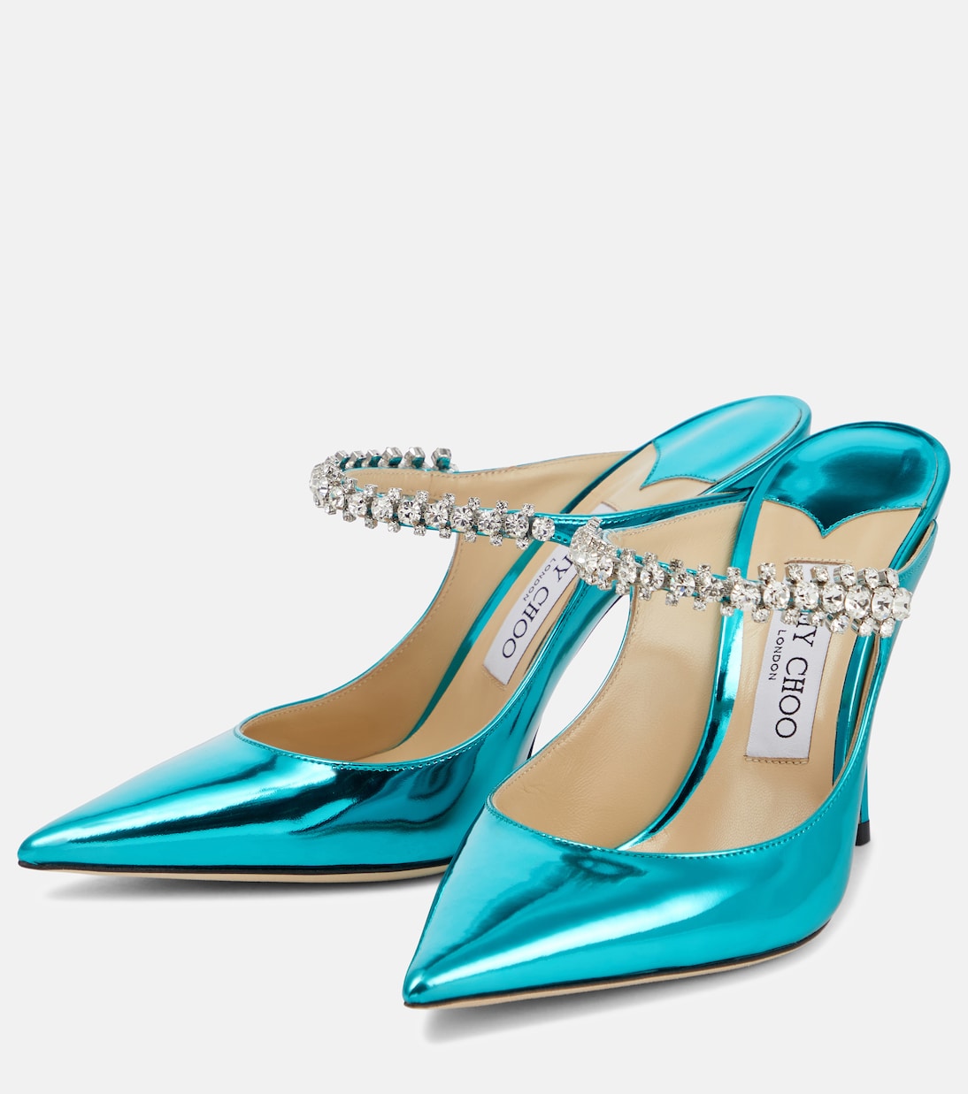 Bing 100 metallic leather mules | Jimmy Choo