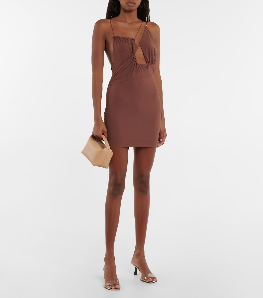 Cutout ruched minidress | Nensi Dojaka