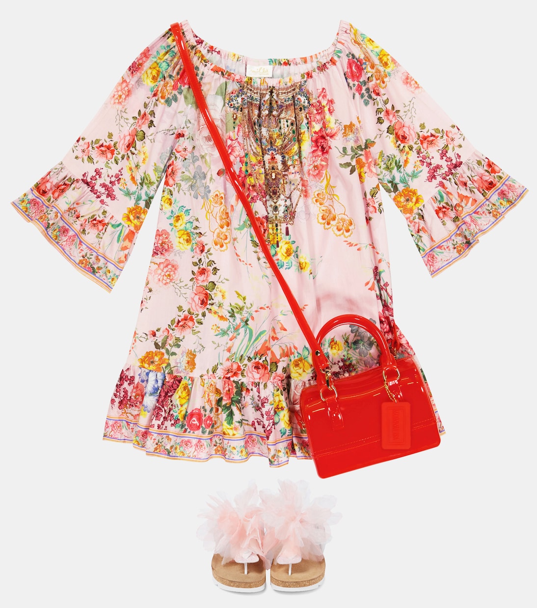 Bedrucktes Kleid aus Baumwolle | Camilla Kids