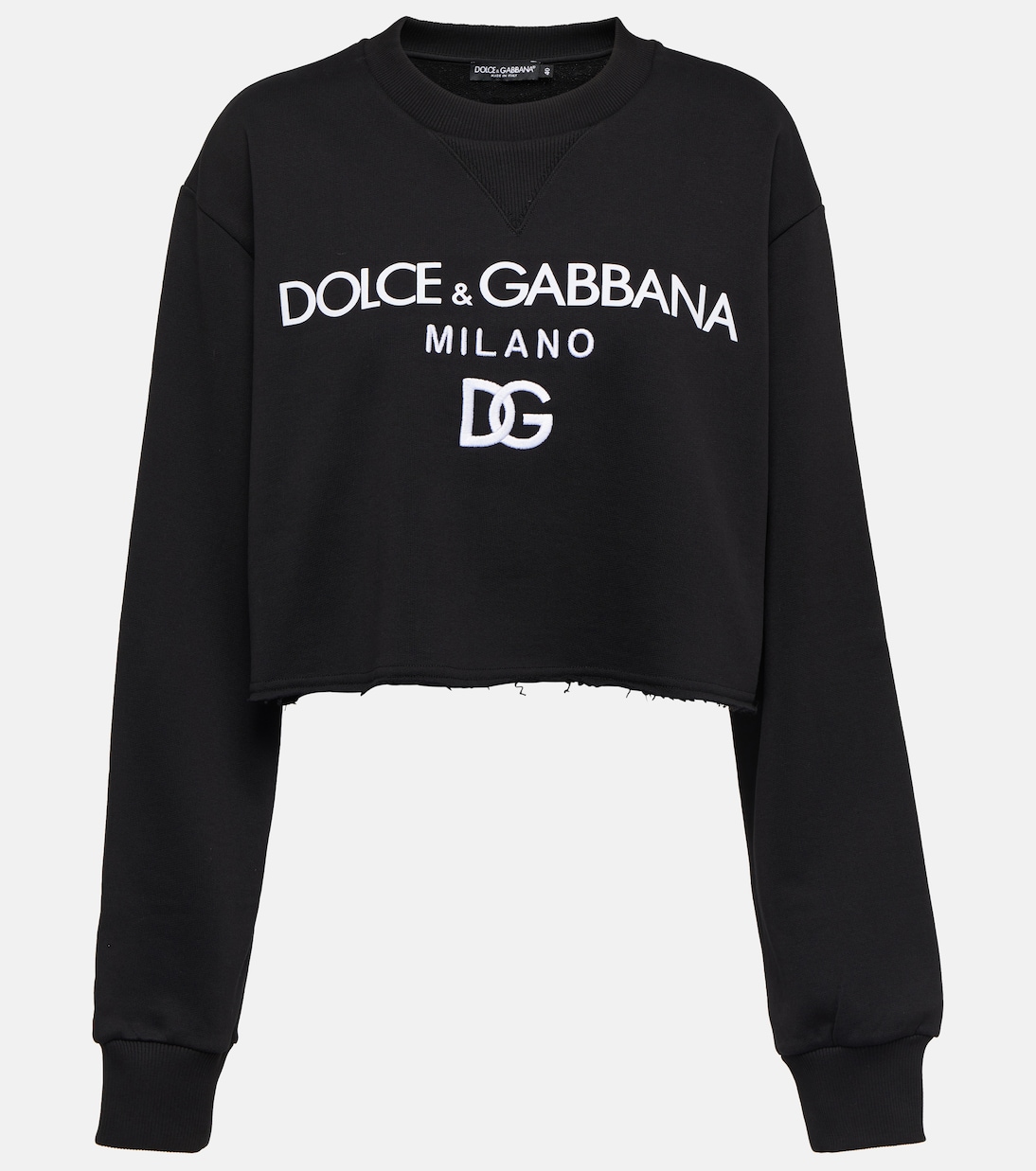 Sudadera cropped de algodón con logo | Dolce&Gabbana