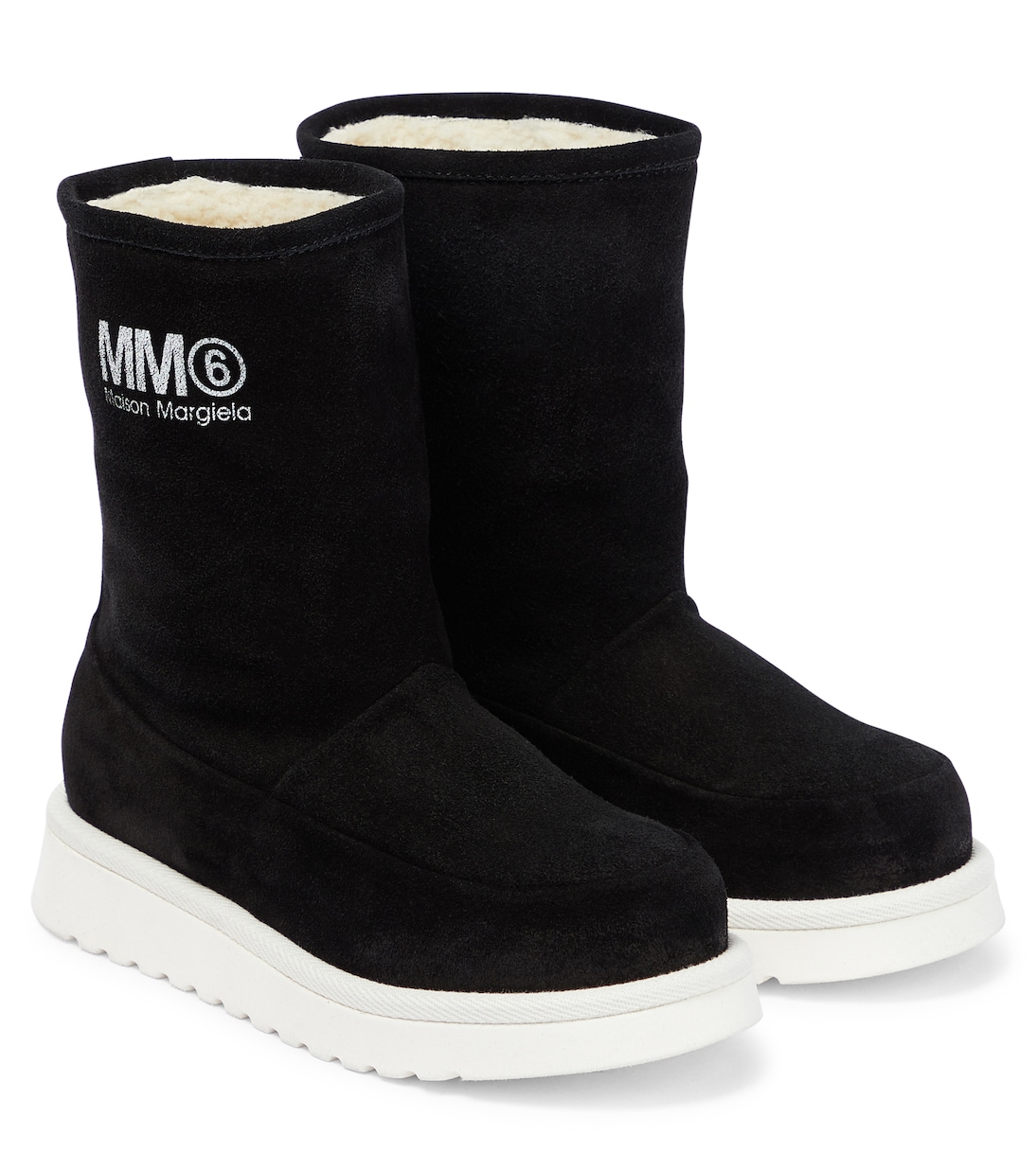 Logo leather boots | MM6 Maison Margiela Kids
