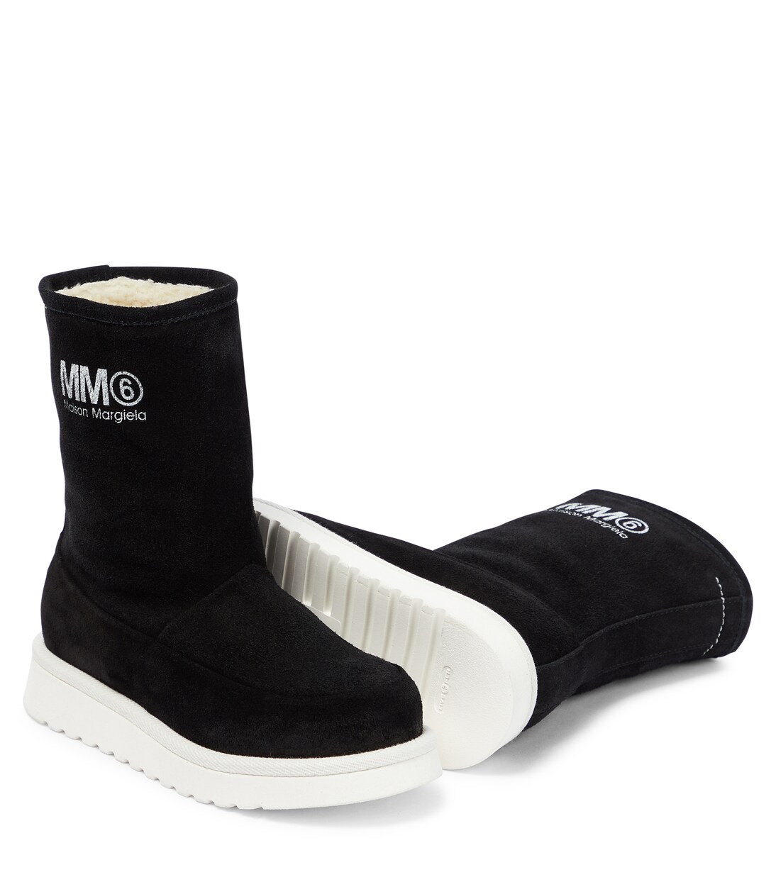 Logo leather boots | MM6 Maison Margiela Kids