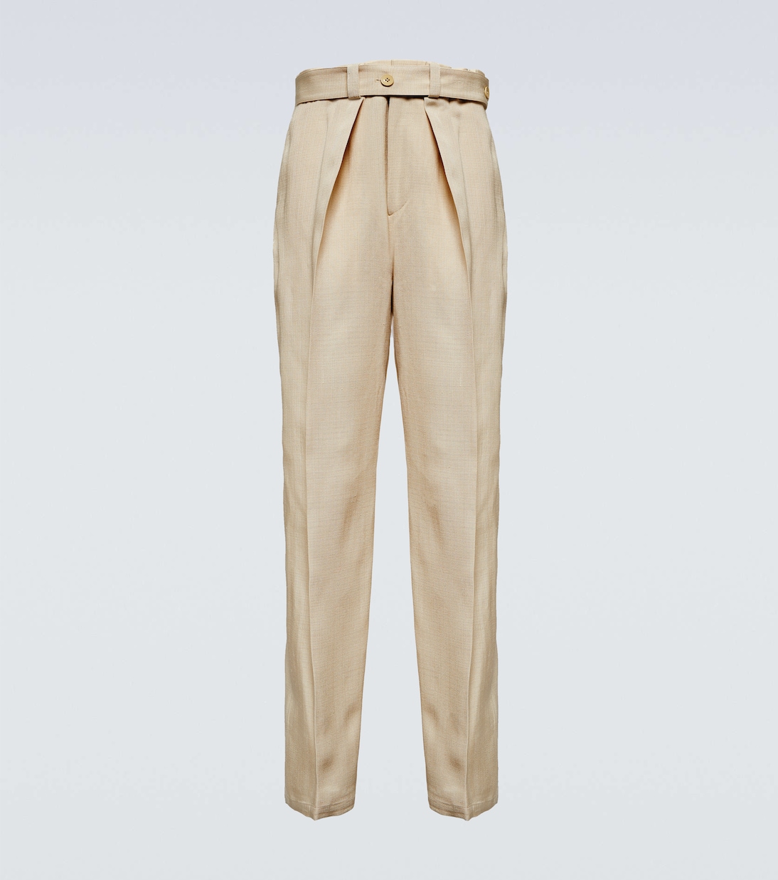 Pantalones plisados en mezcla de seda | Jil Sander