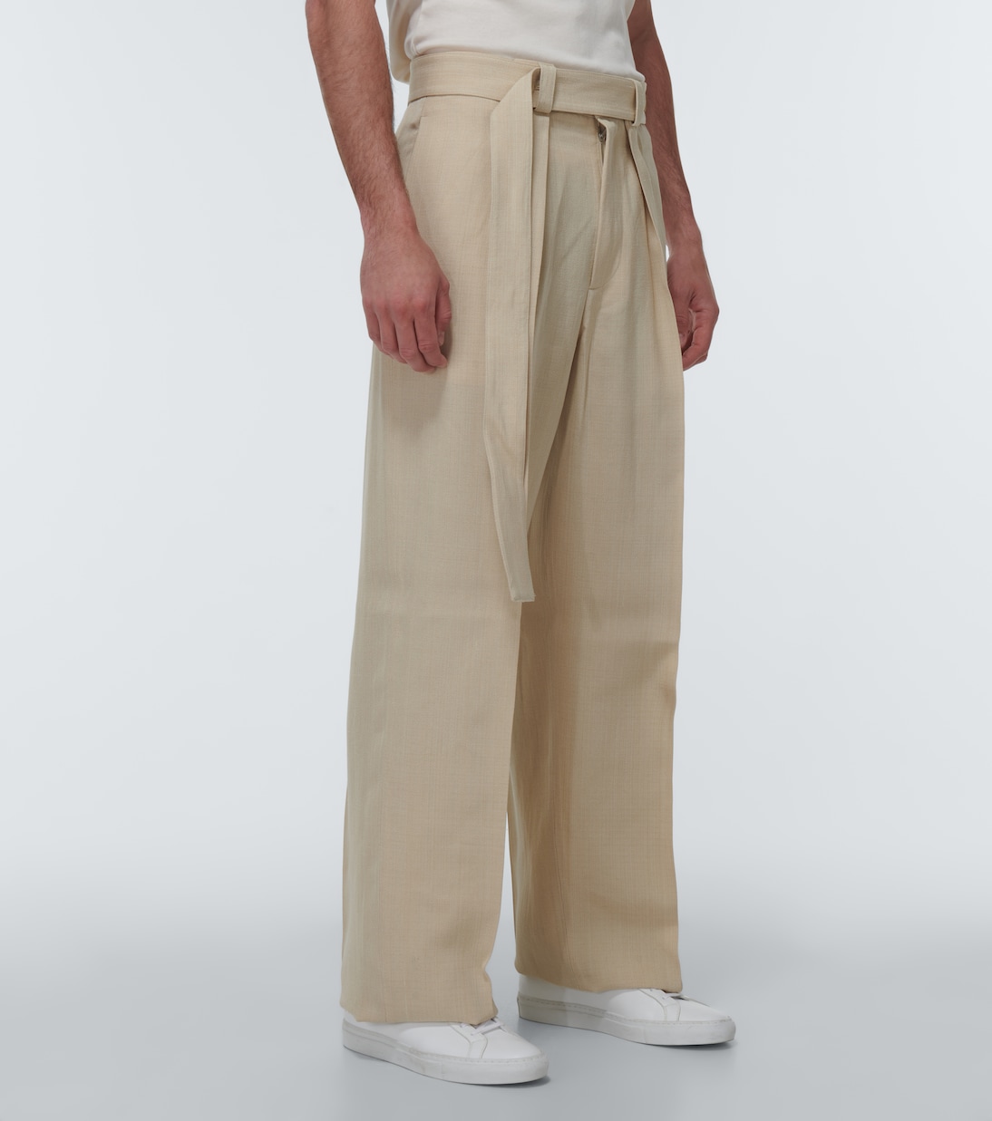 Pantalones plisados en mezcla de seda | Jil Sander