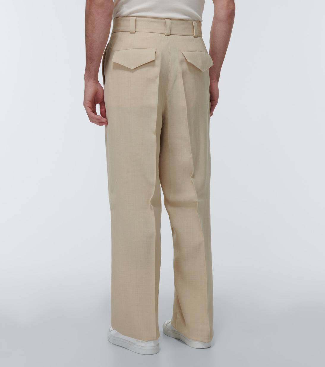 Pantalones plisados en mezcla de seda | Jil Sander