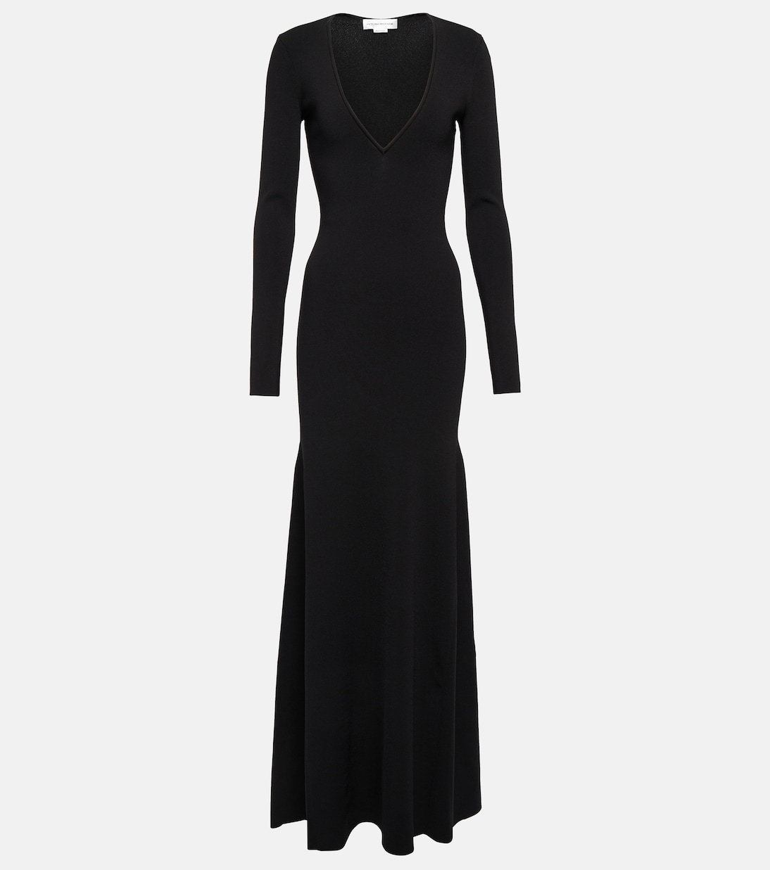 Abito lungo in maglia con scollo a V | Victoria Beckham