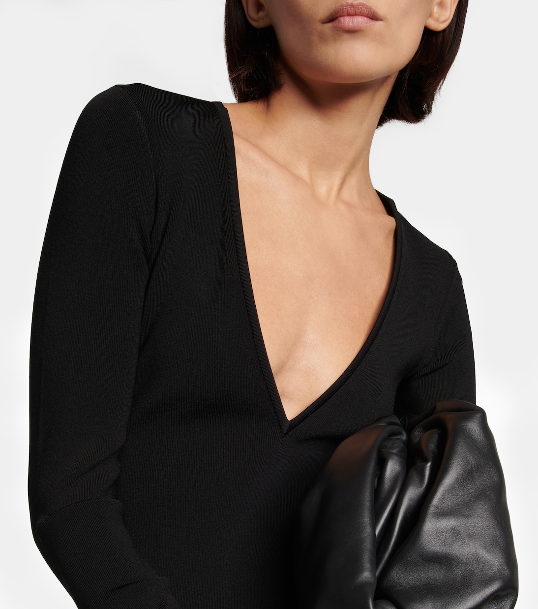 Abito lungo in maglia con scollo a V | Victoria Beckham