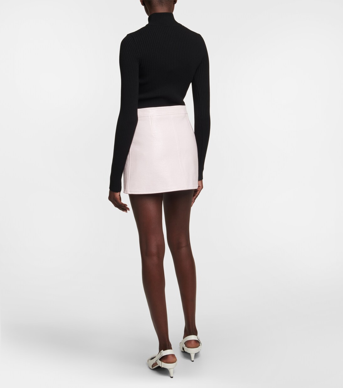 Coated cotton miniskirt | Courrèges