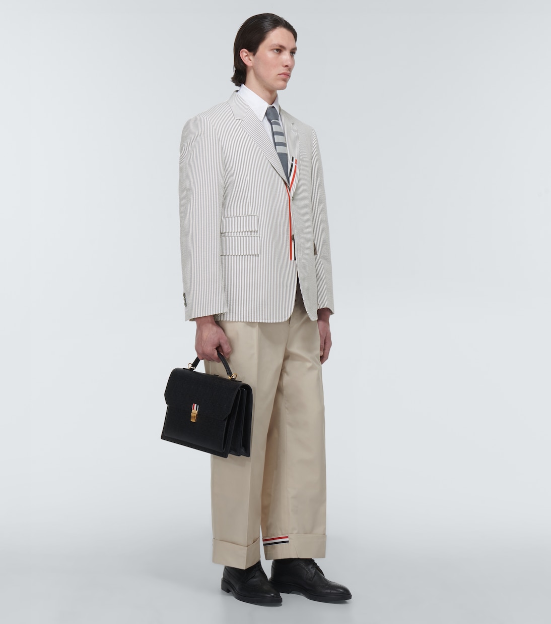 Blazer de algodón con raya diplomática | Thom Browne