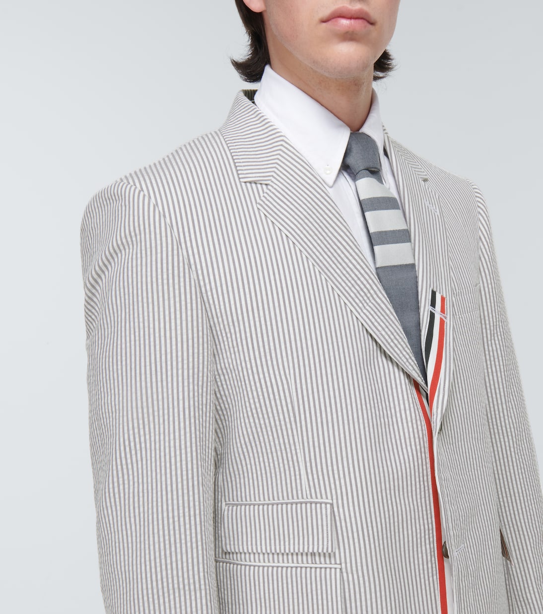 Blazer de algodón con raya diplomática | Thom Browne
