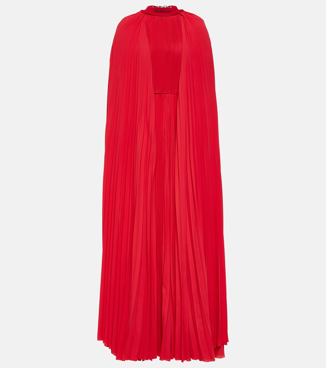 Vestido plisado con capa moderno de Balenciaga para jóvenes