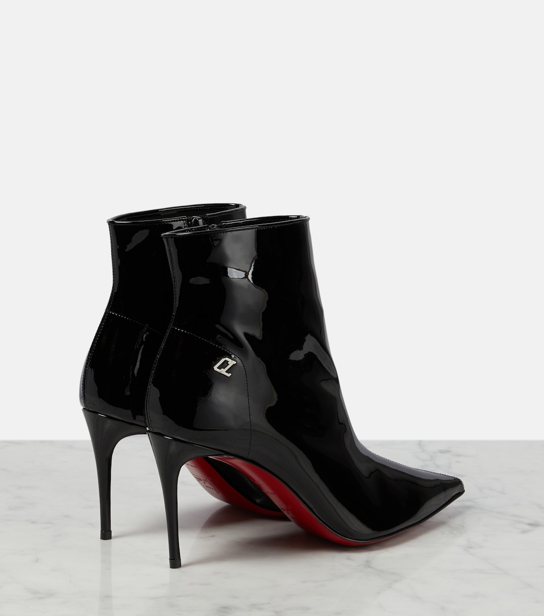 Bottes Sporty Kate 85 en cuir verni | Christian Louboutin