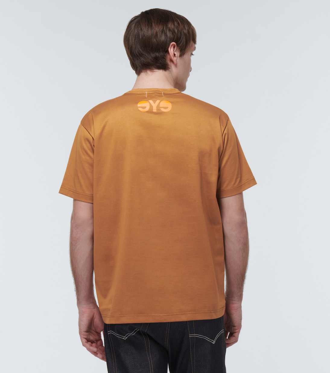 x Carhartt printed cotton jersey T-shirt in brown - Junya