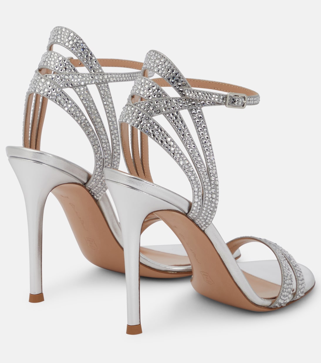 Sandali in pelle con cristalli | Gianvito Rossi