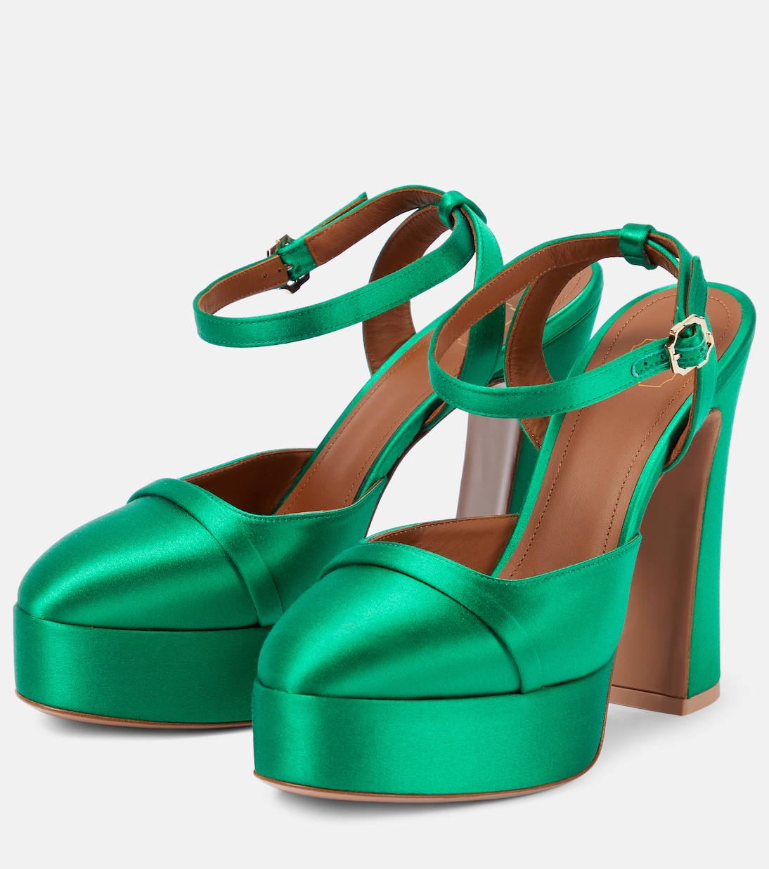 Mora satin platform pumps | Malone Souliers