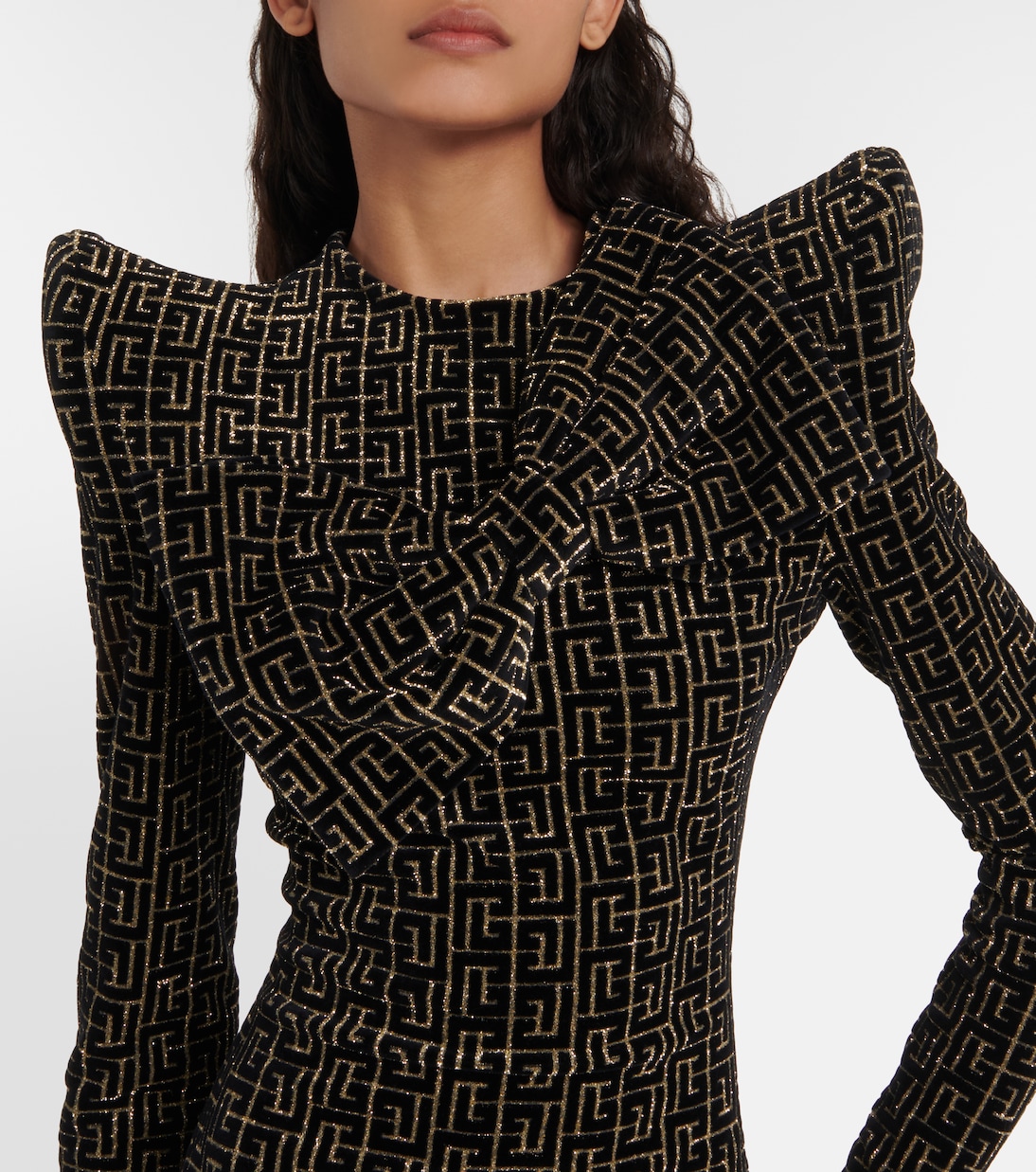 Monogram sequined minidress | Balmain