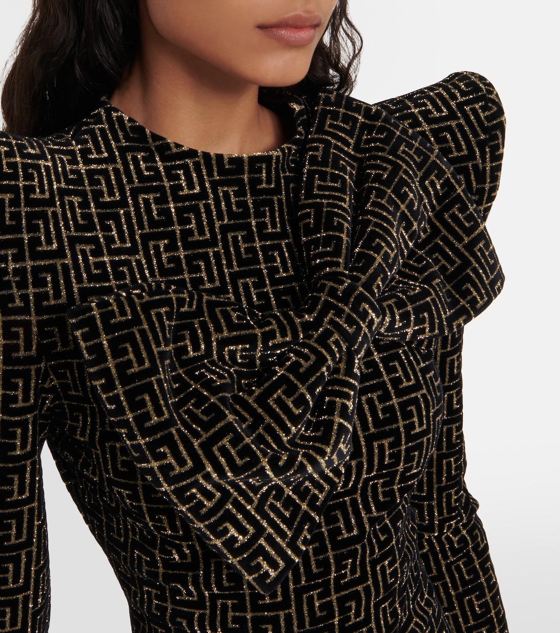 Monogram sequined minidress | Balmain