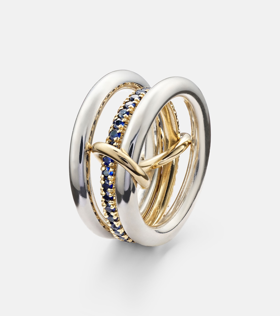 Bague Libra en argent sterling, or 18 ct et saphirs | Spinelli Kilcollin