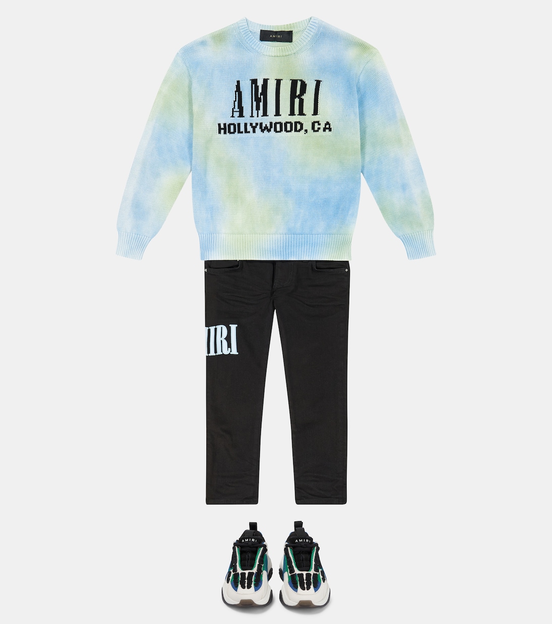 Pullover tie-dye in lana con logo | Amiri Kids