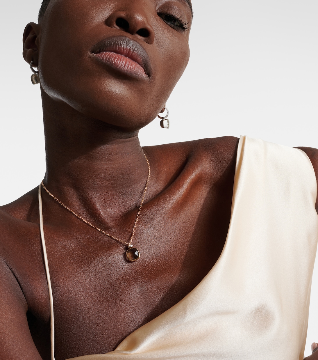 Collier Nudo en or 18 ct, prasiolite et diamants | Pomellato