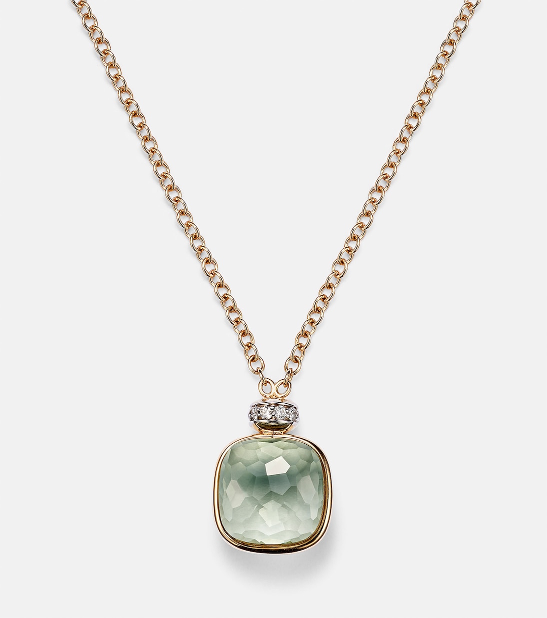 Collier Nudo en or 18 ct, prasiolite et diamants | Pomellato