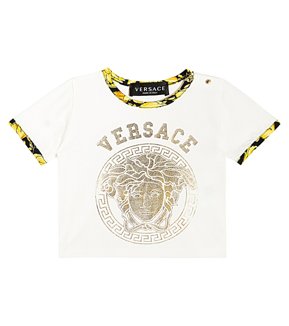 Bébé – T-shirt Barocco en coton mélangé | Versace Kids