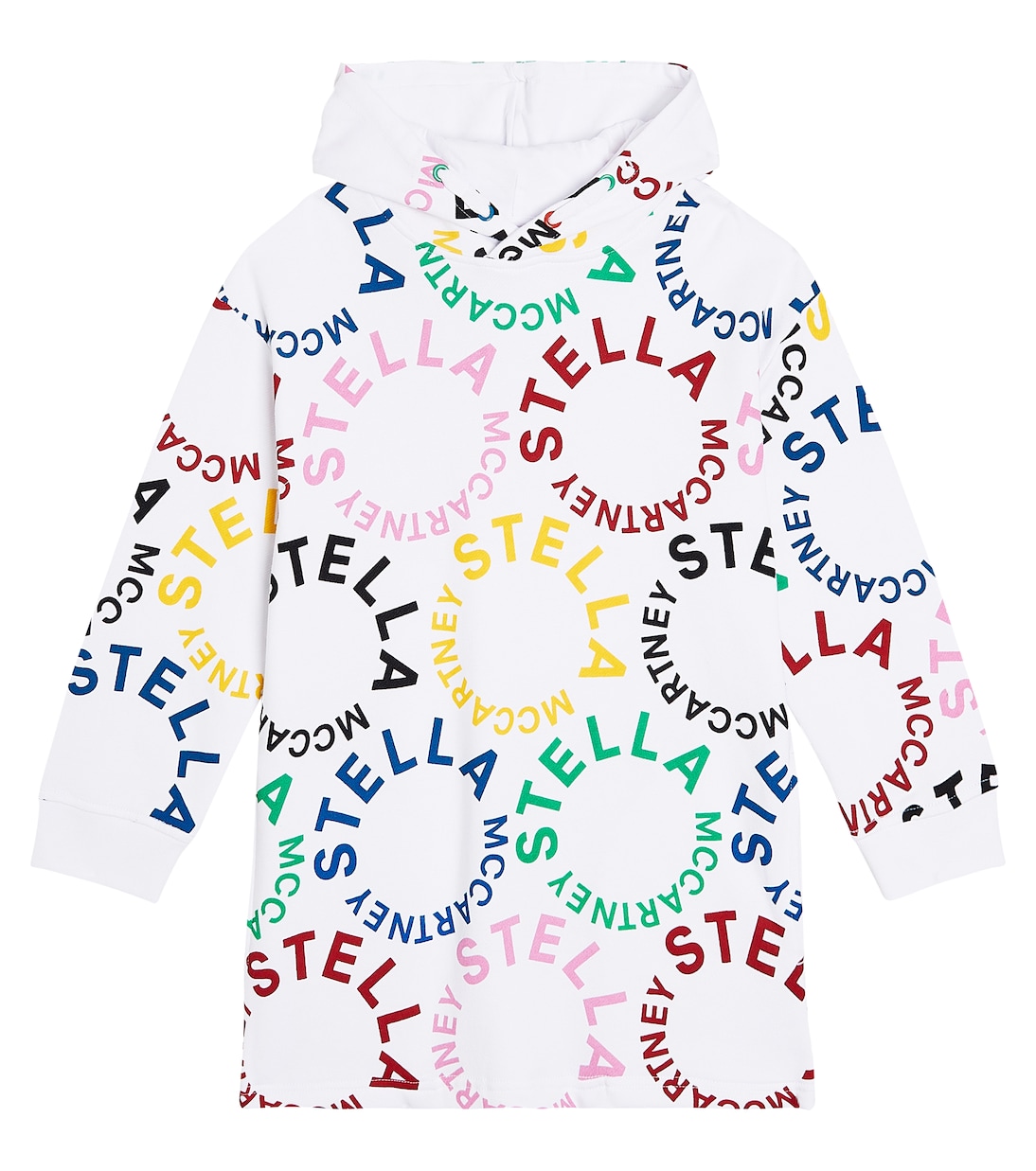 Abito felpa in jersey di cotone con logo | Stella McCartney Kids
