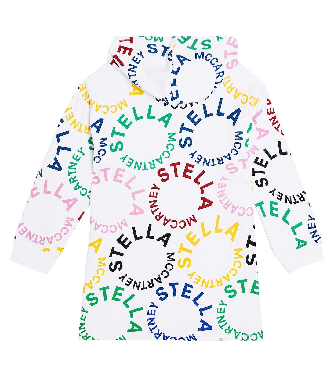 Abito felpa in jersey di cotone con logo | Stella McCartney Kids