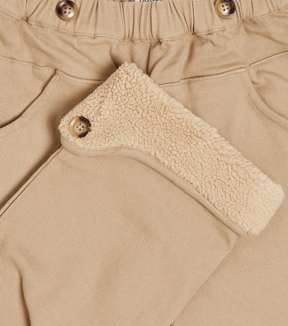 Hose Jour aus Baumwolle mit Faux Fur | Donsje