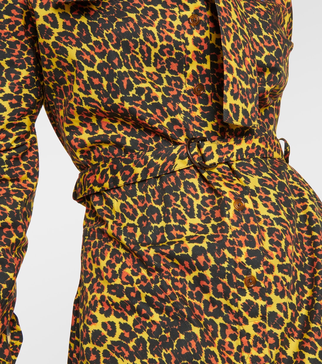 Vestido midi asimétrico de algodón estampado | Vivienne Westwood