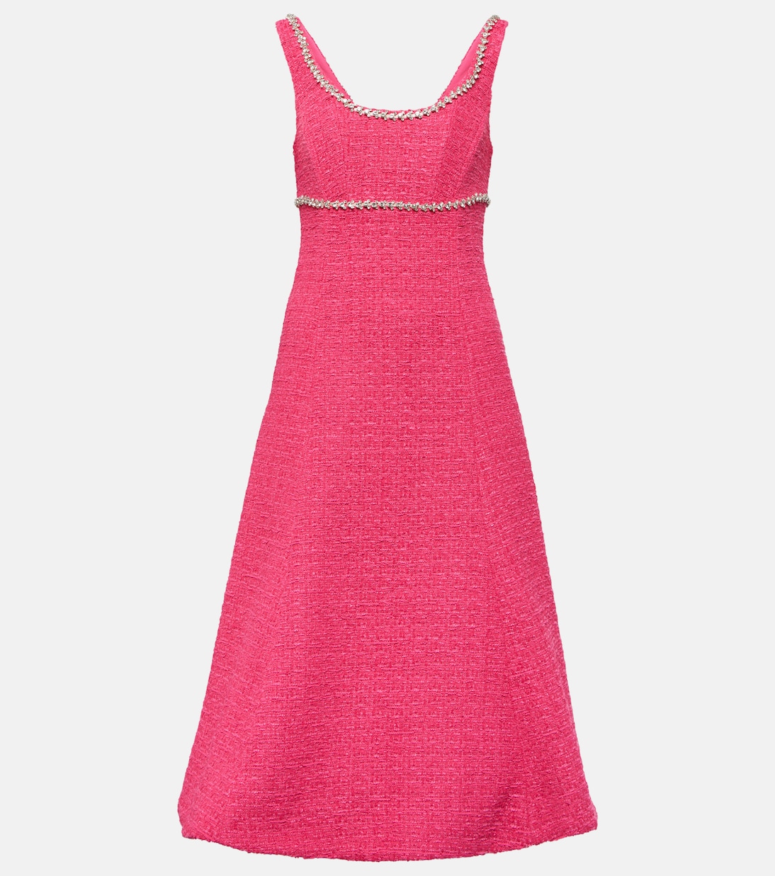 Embellished bouclé midi dress | Self-Portrait