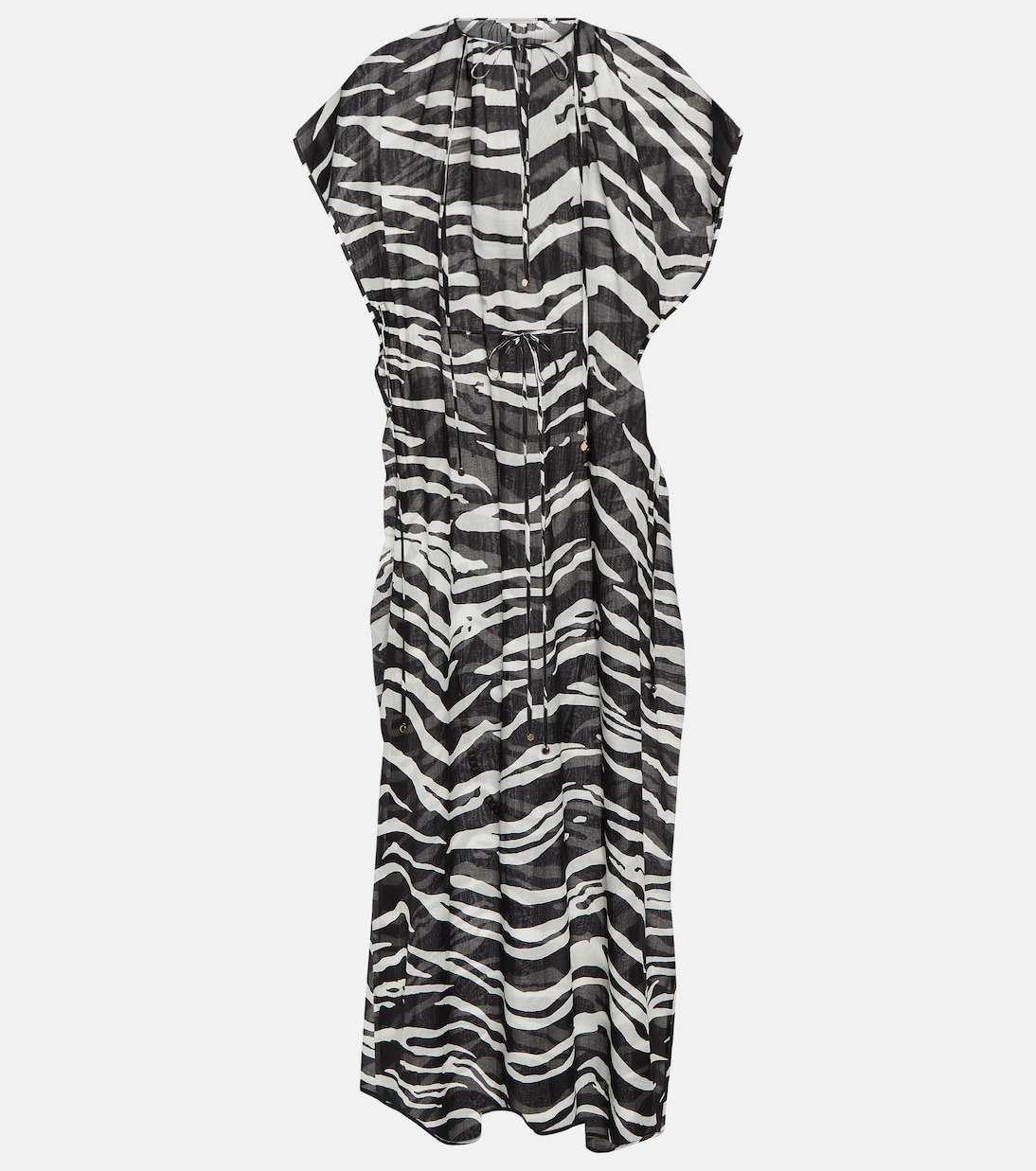 Zebra-print cotton maxi dress | Stella McCartney