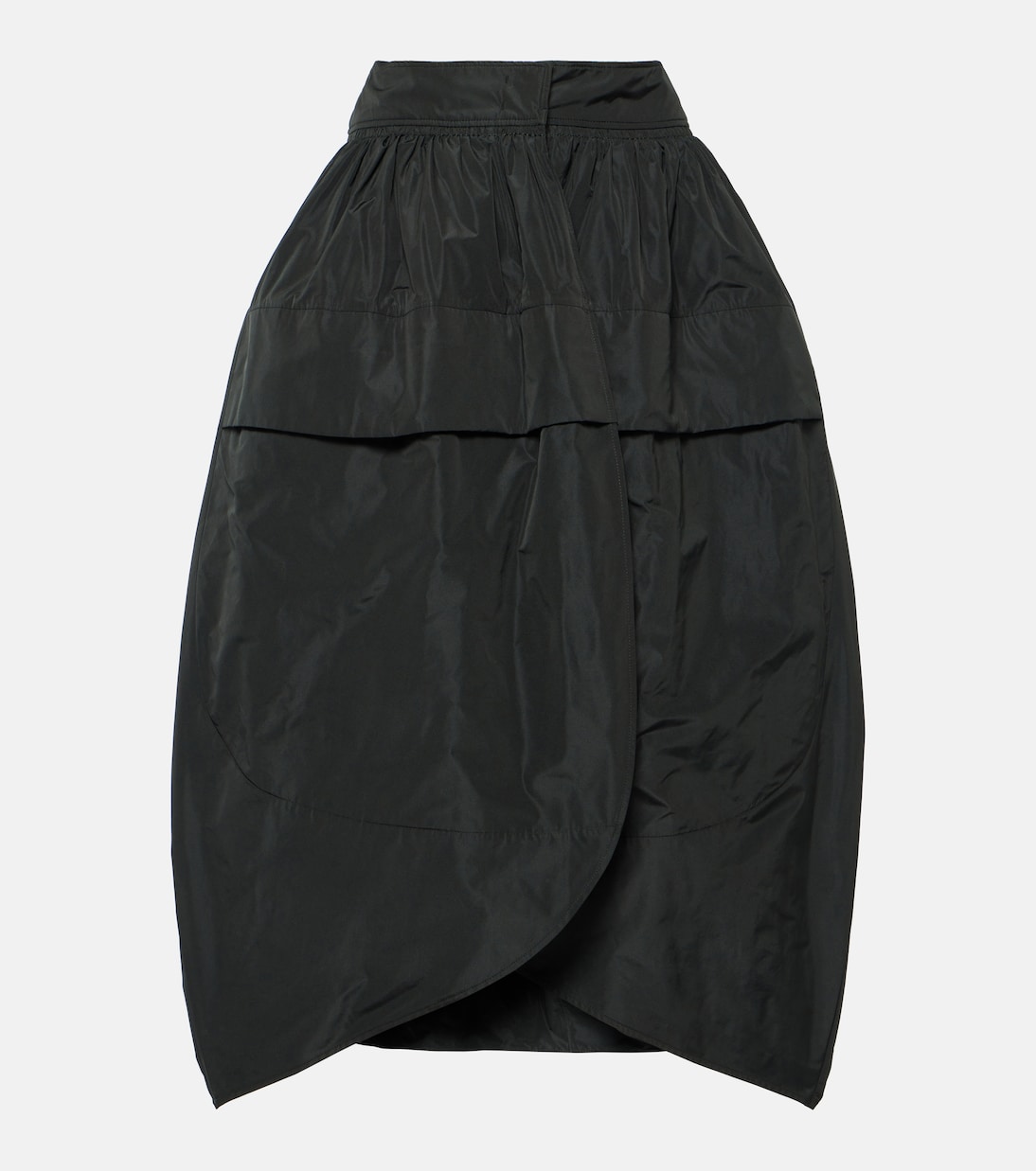 High-Rise-Midirock aus Taft | Jil Sander