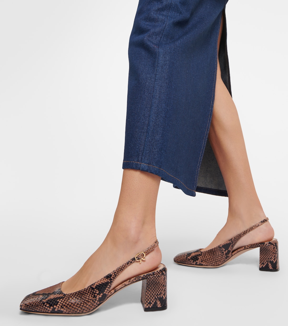 Slingback-Pumps Borneo aus Leder | Gianvito Rossi