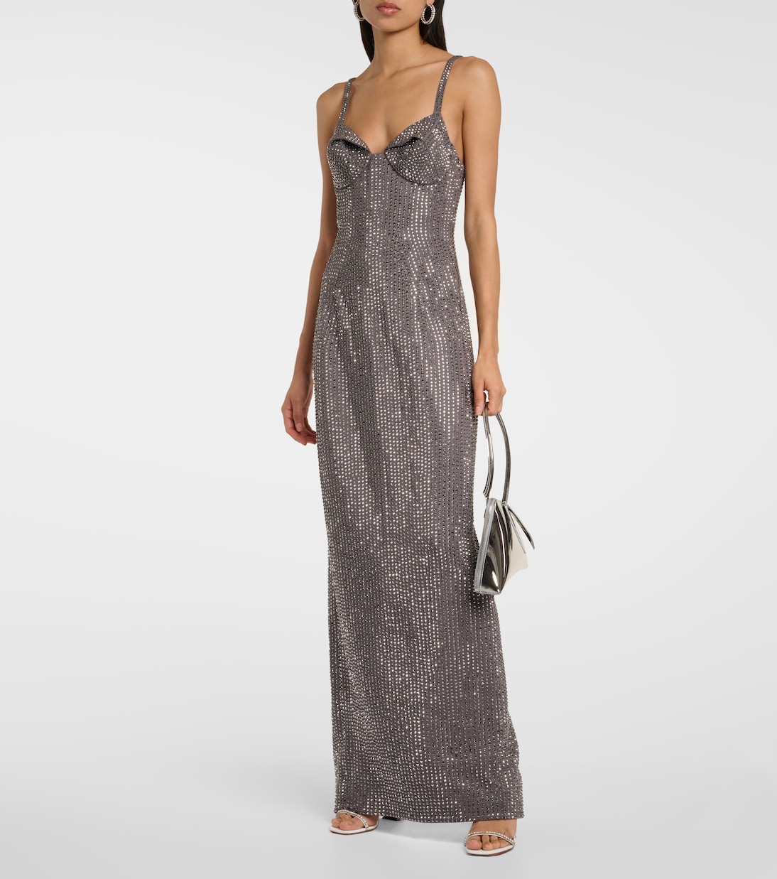 Robe aus Jersey mit Kristallen | Area