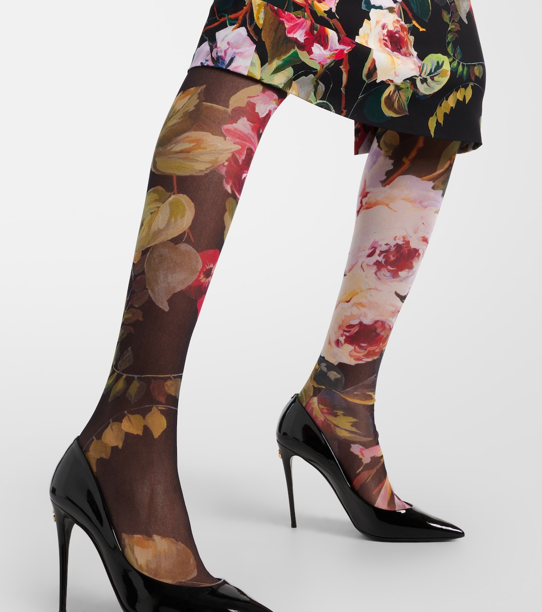 Collant in tulle con stampa | Dolce&Gabbana
