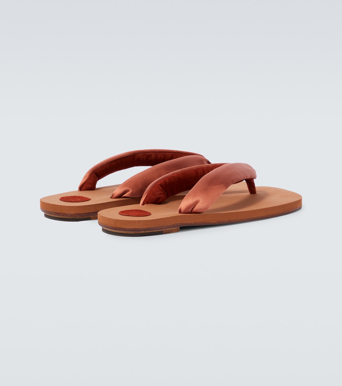Tongs en satin et cuir | Dries Van Noten