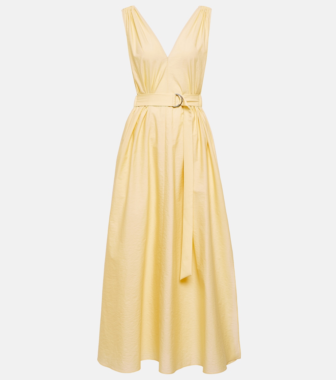 Vestido midi de popelín de mezcla de algodón | Brunello Cucinelli