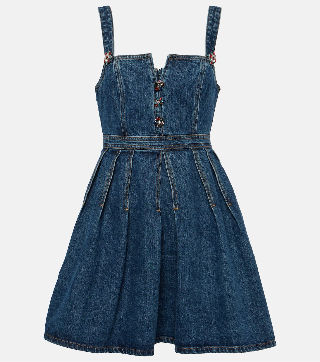 Robe en jean à ornements | Self-Portrait