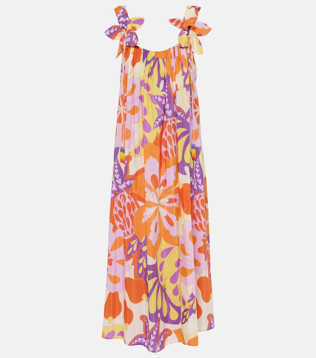 Robe longue Lee en coton mélangé à fleurs | Farm Rio