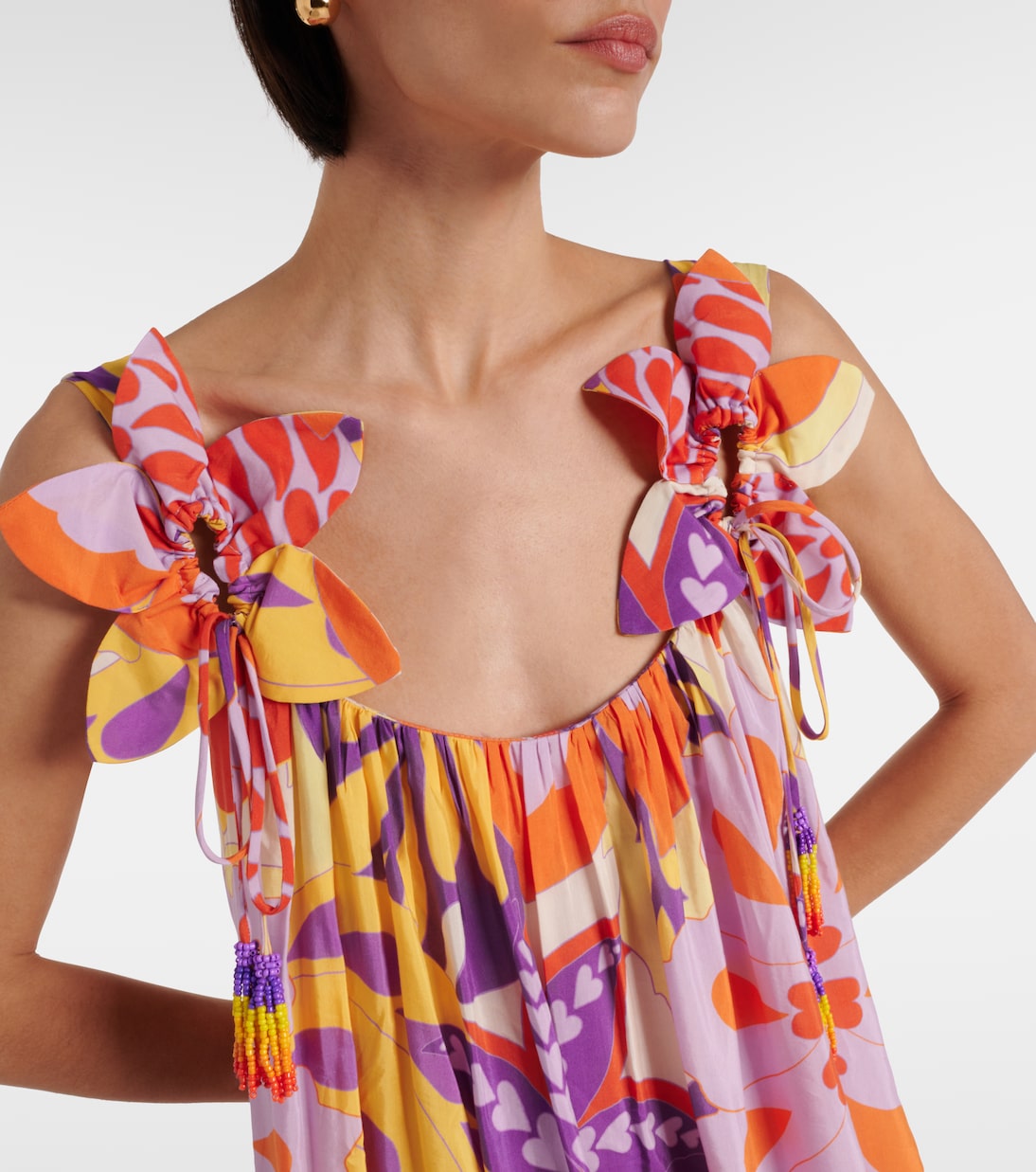 Robe longue Lee en coton mélangé à fleurs | Farm Rio