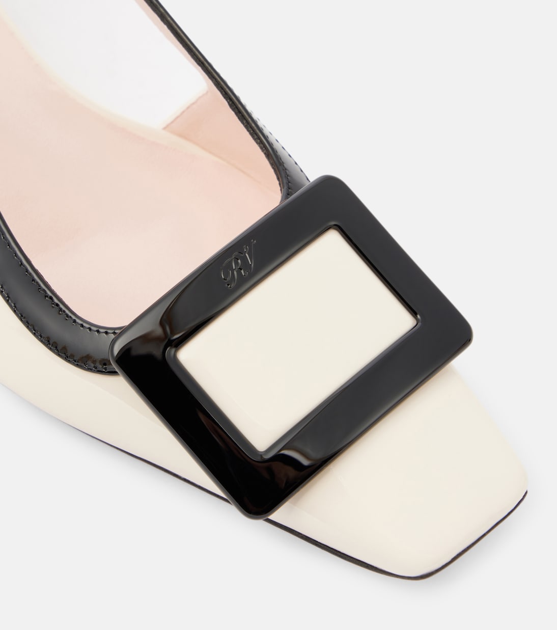 Belle Vivier patent leather slingback pumps in multicoloured Belle Vivier patent leather slingback pumps in multicoloured