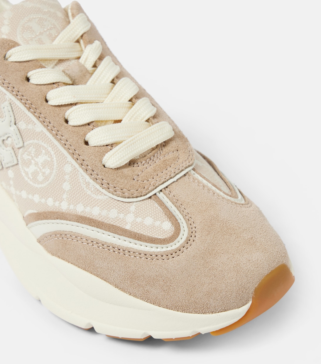 Sneakers Good Luck T Monogram con suede | Tory Burch