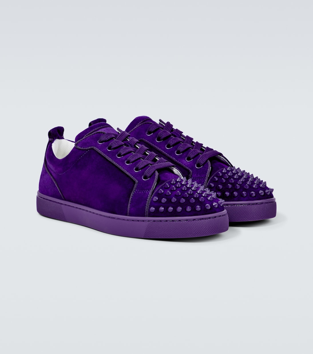 Baskets Louis Junior Spikes en daim | Christian Louboutin