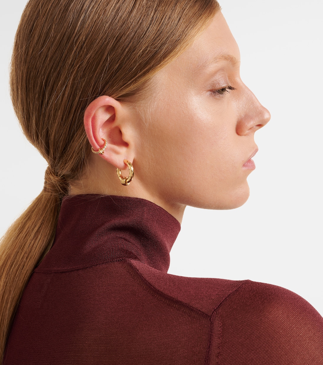 Boucle d'oreille unique en or 18 ct et diamants | Spinelli Kilcollin