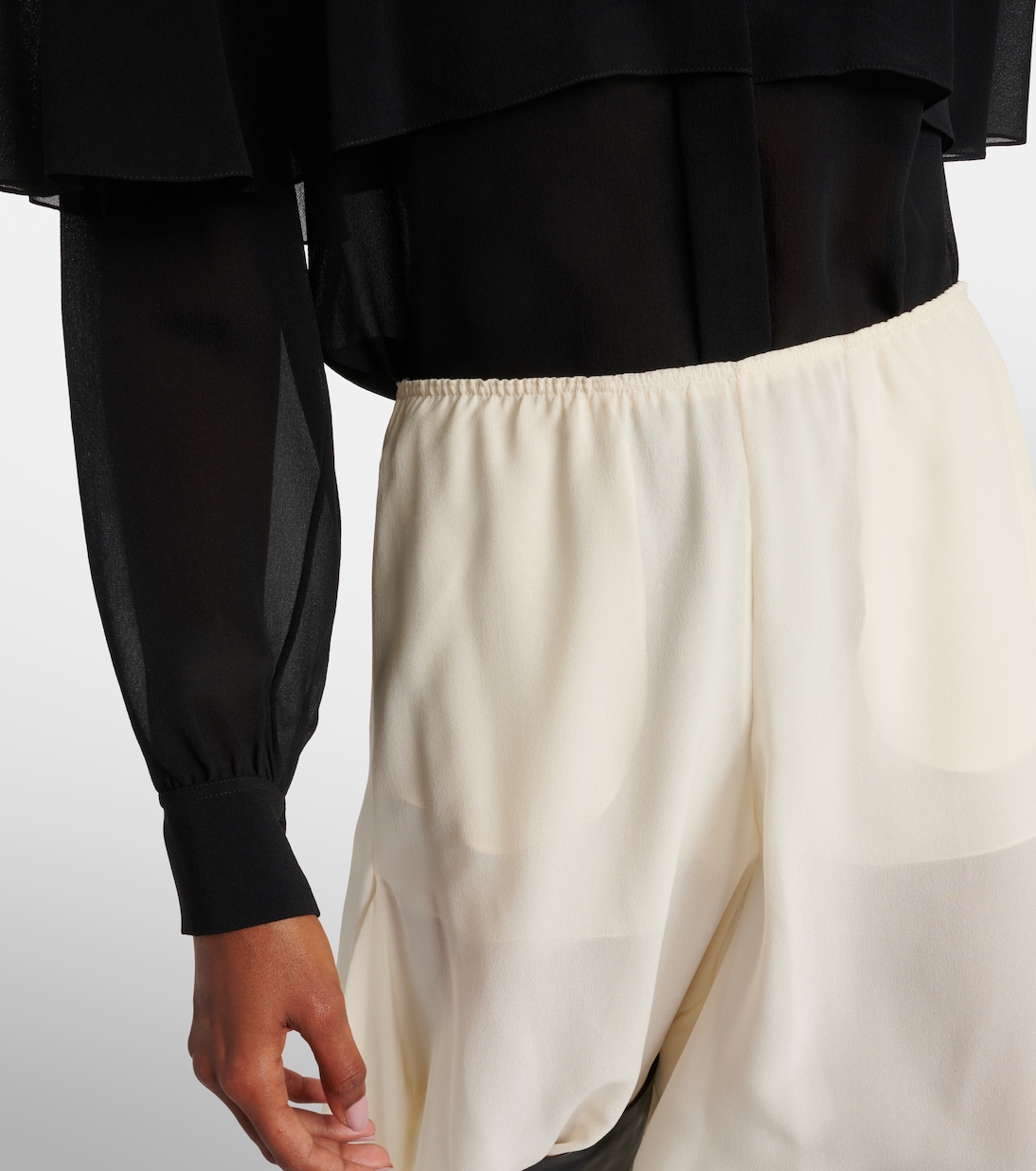 Pantaloni culottes in georgette di seta | Chloé