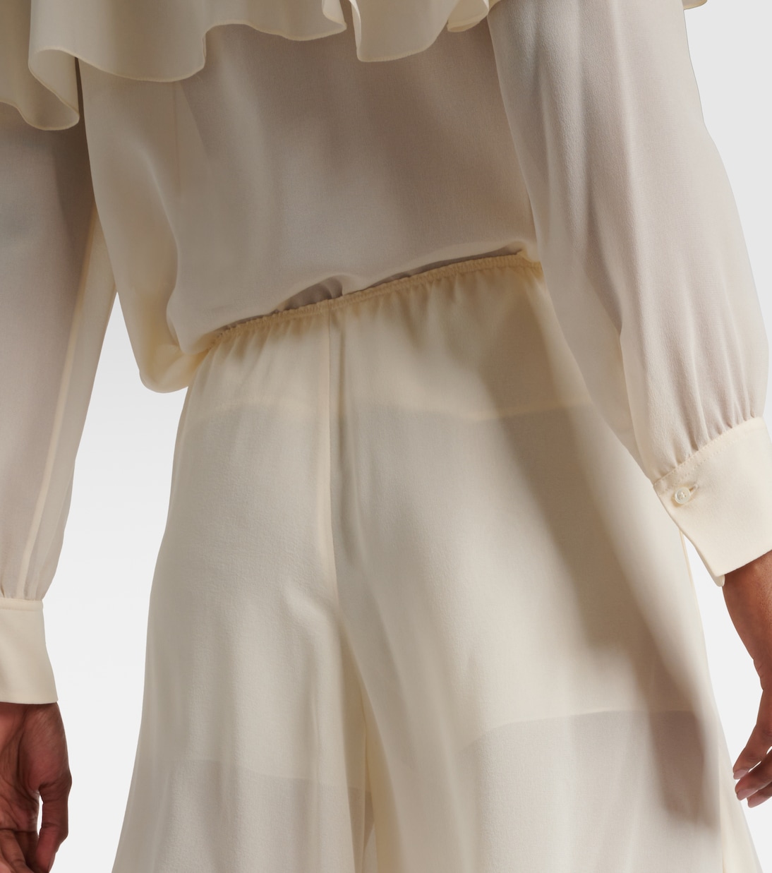 Pantaloni culottes in georgette di seta | Chloé