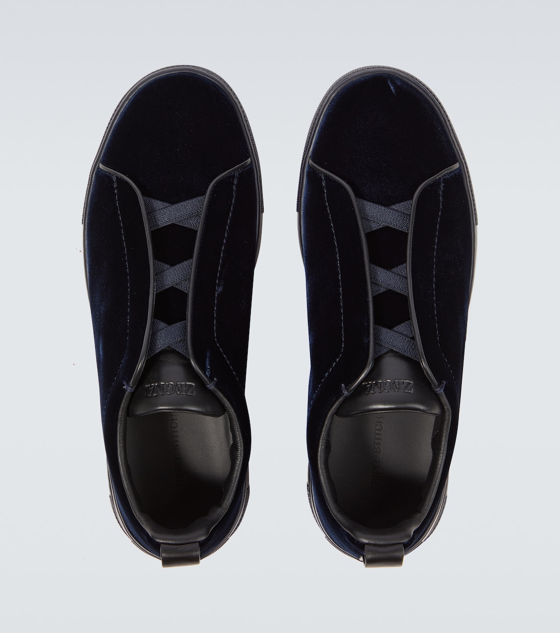 Triple Stitch suede-trimmed sneakers | Zegna