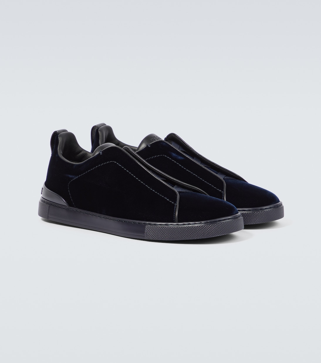 Triple Stitch suede-trimmed sneakers | Zegna