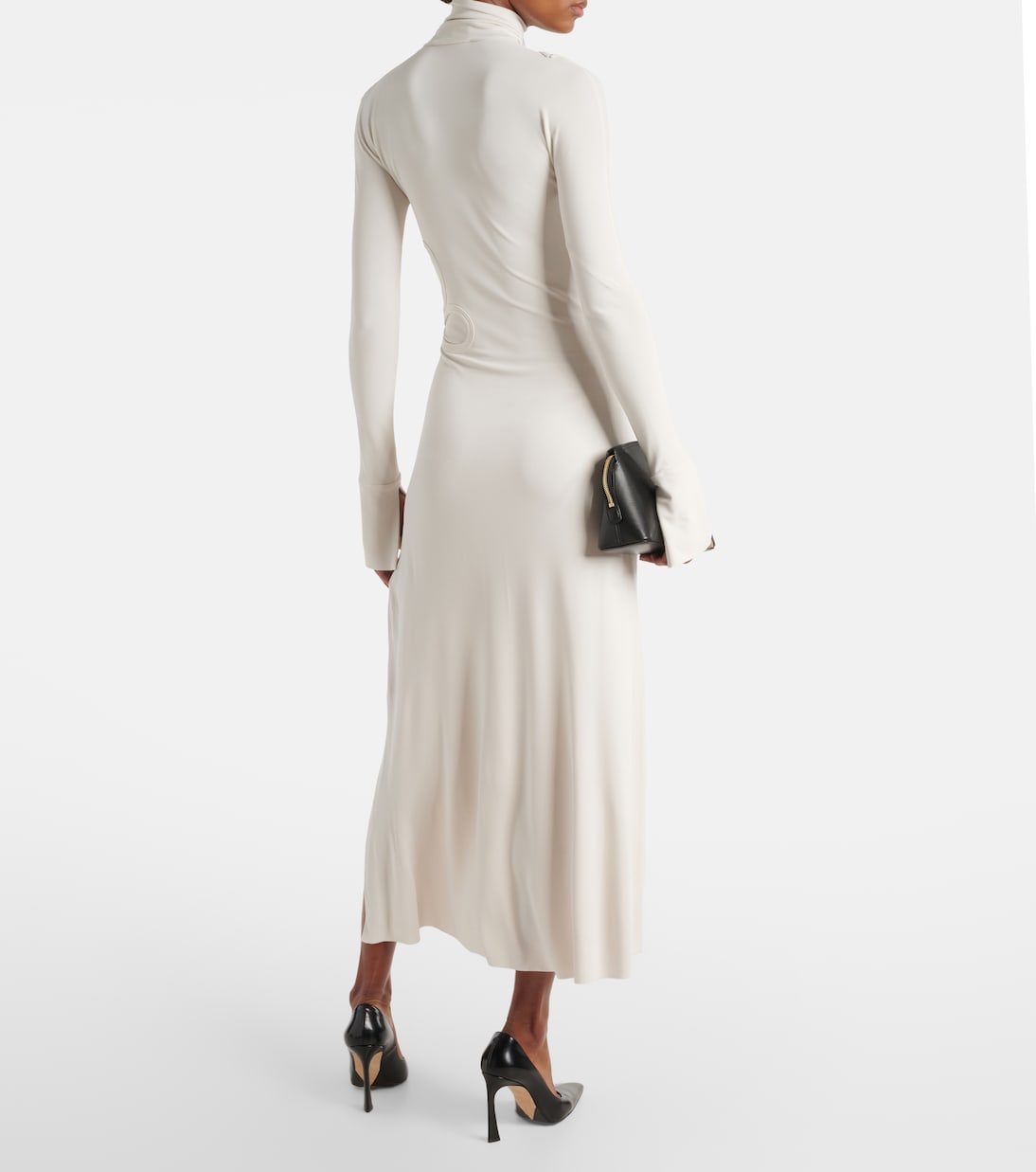 Vestido midi de jersey con aberturas | Victoria Beckham